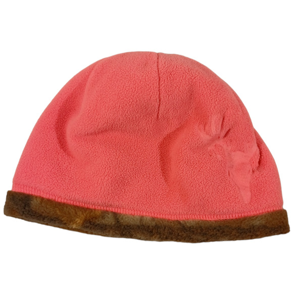 Hot Shot Pink Reversible Ladies Camouflage Polyester Toboggan Beanie One Size - Picture 1 of 4